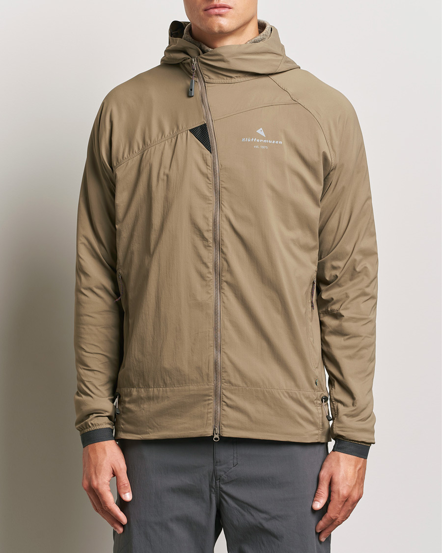 Uomini | Giacche primaverili | Klättermusen | 74 Levitend Active Hooded Jacket Dark Khaki