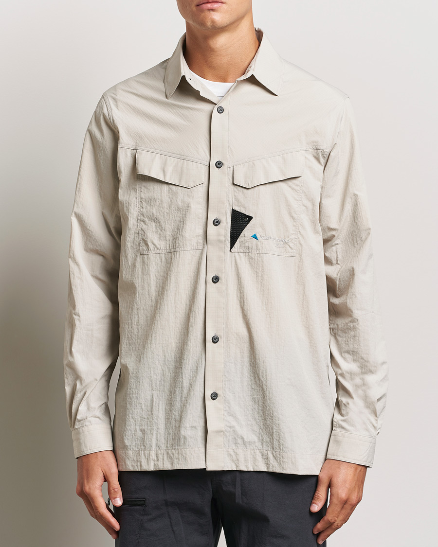 Uomini | Nuovi Marchi | Klättermusen | Syn Lightweight Ripstop Shirt Silver Creme