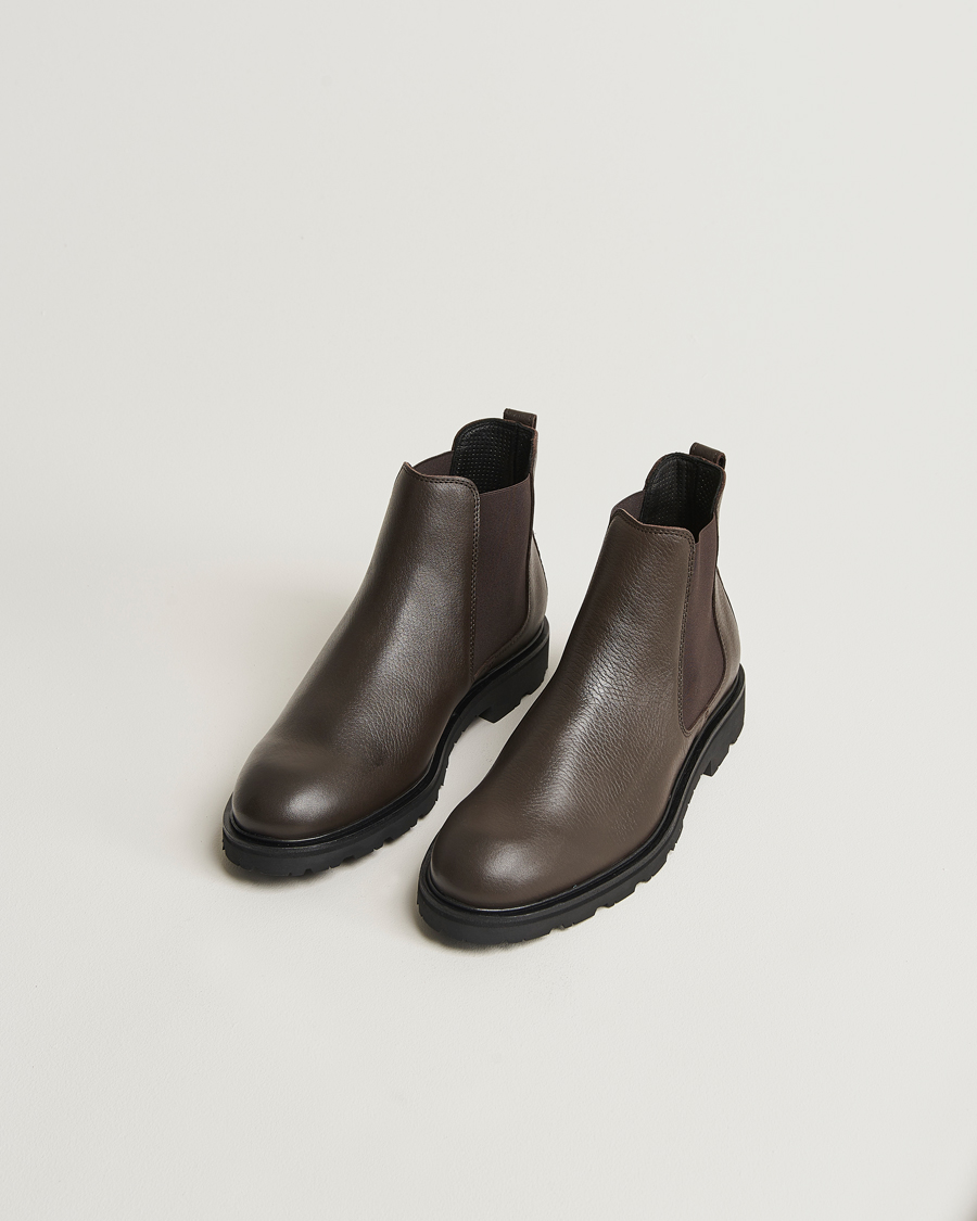 Uomini | Scarpe | UBR | Thunder Chelsea Leather Boot Dark Brown