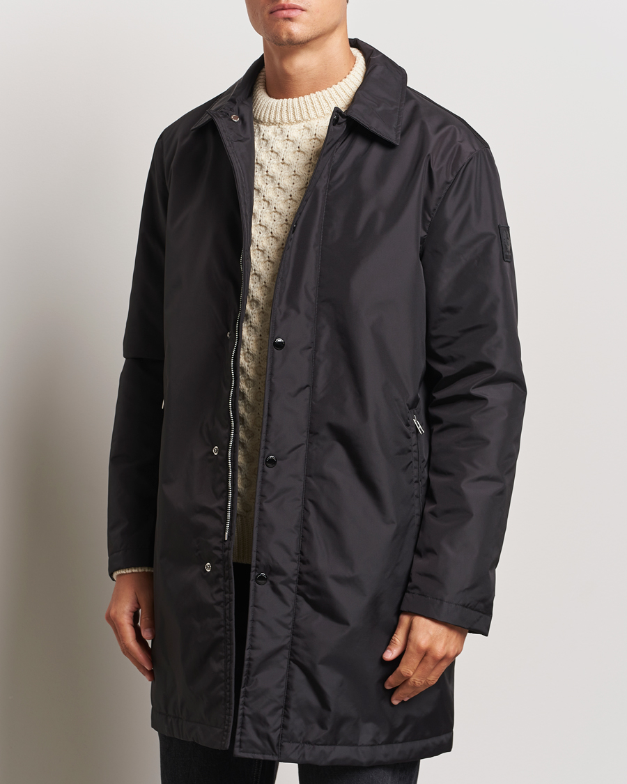 Uomini |  | Belstaff | Drill Padded Nylon Coat Black