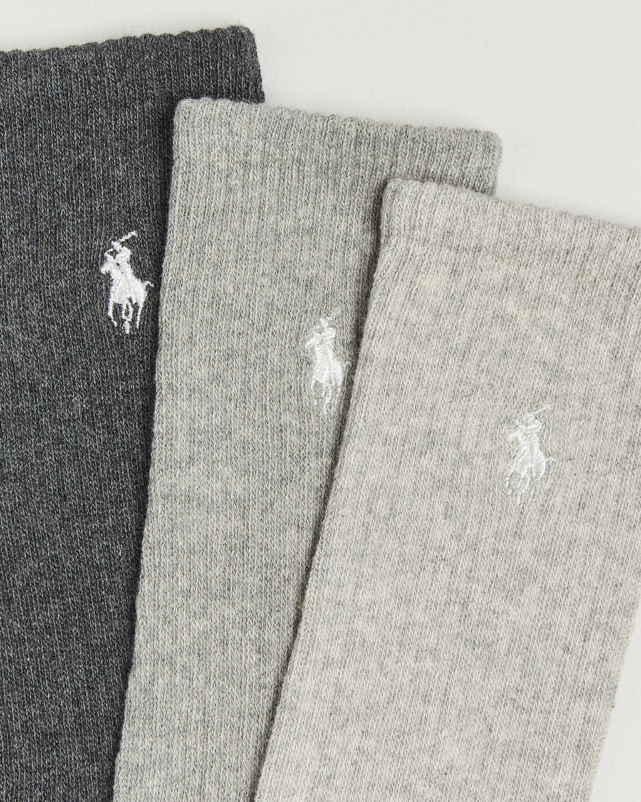 Uomini | Polo Ralph Lauren | Polo Ralph Lauren | 3-Pack Rib Cotton Sock Grey