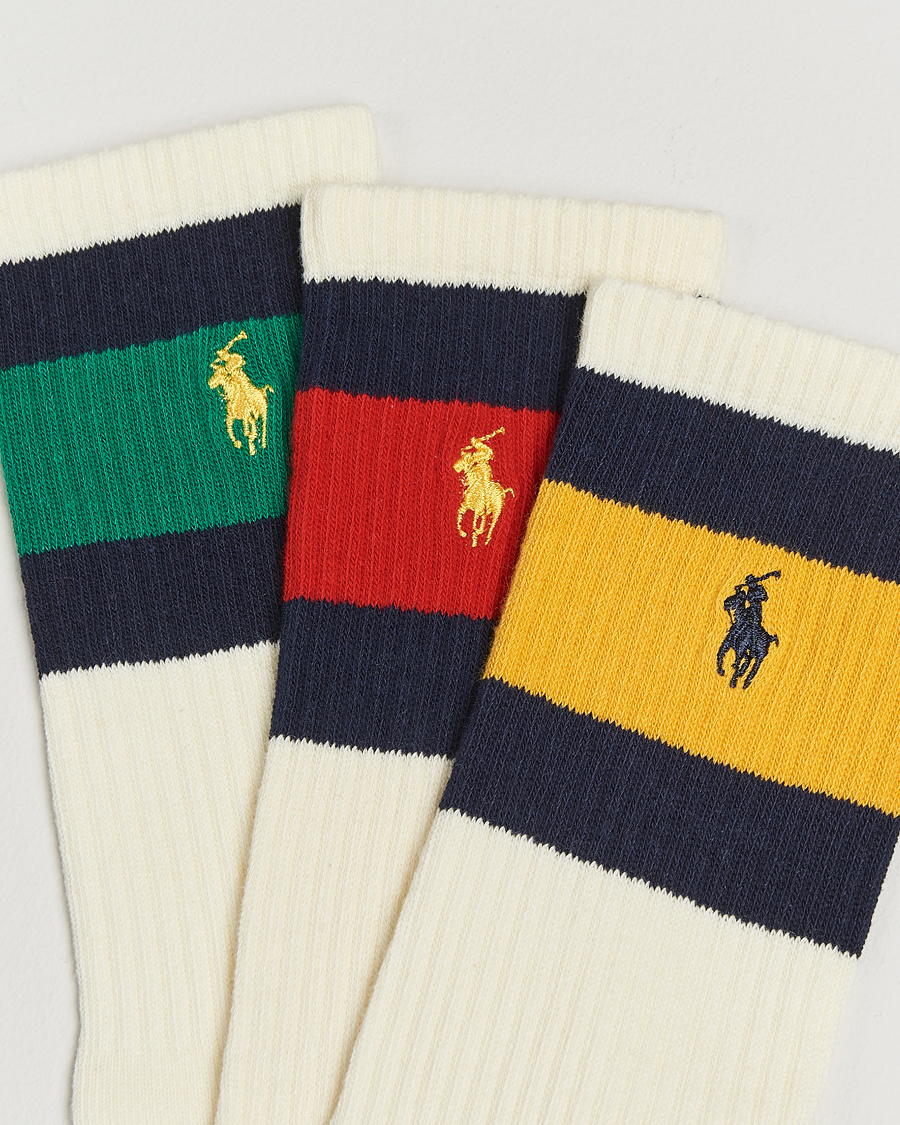 Uomini | Biancheria intima | Polo Ralph Lauren | 3-Pack Sport Stripe Socks White