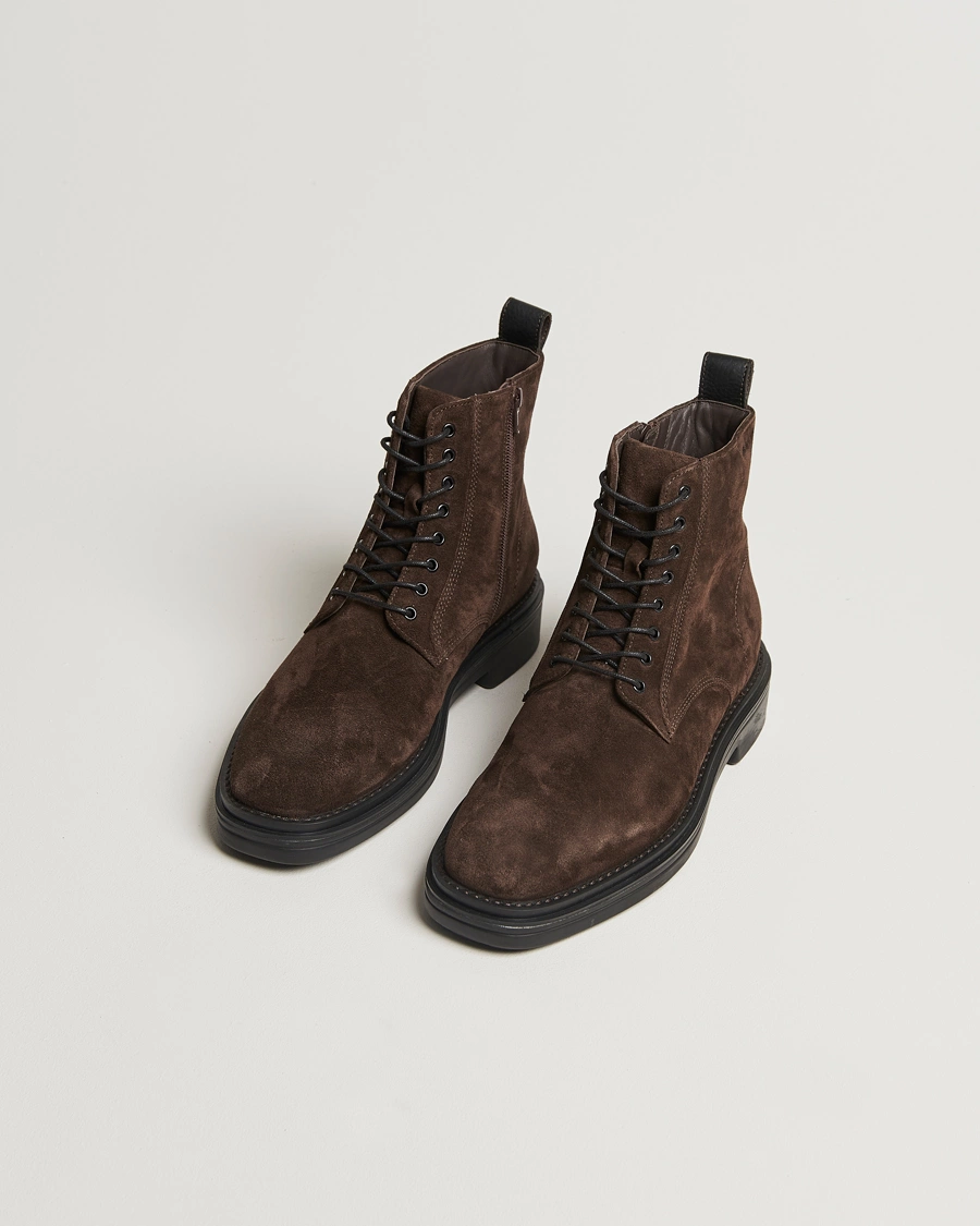 Uomini | GANT | GANT | Boggar Suede Boot Espresso Brown