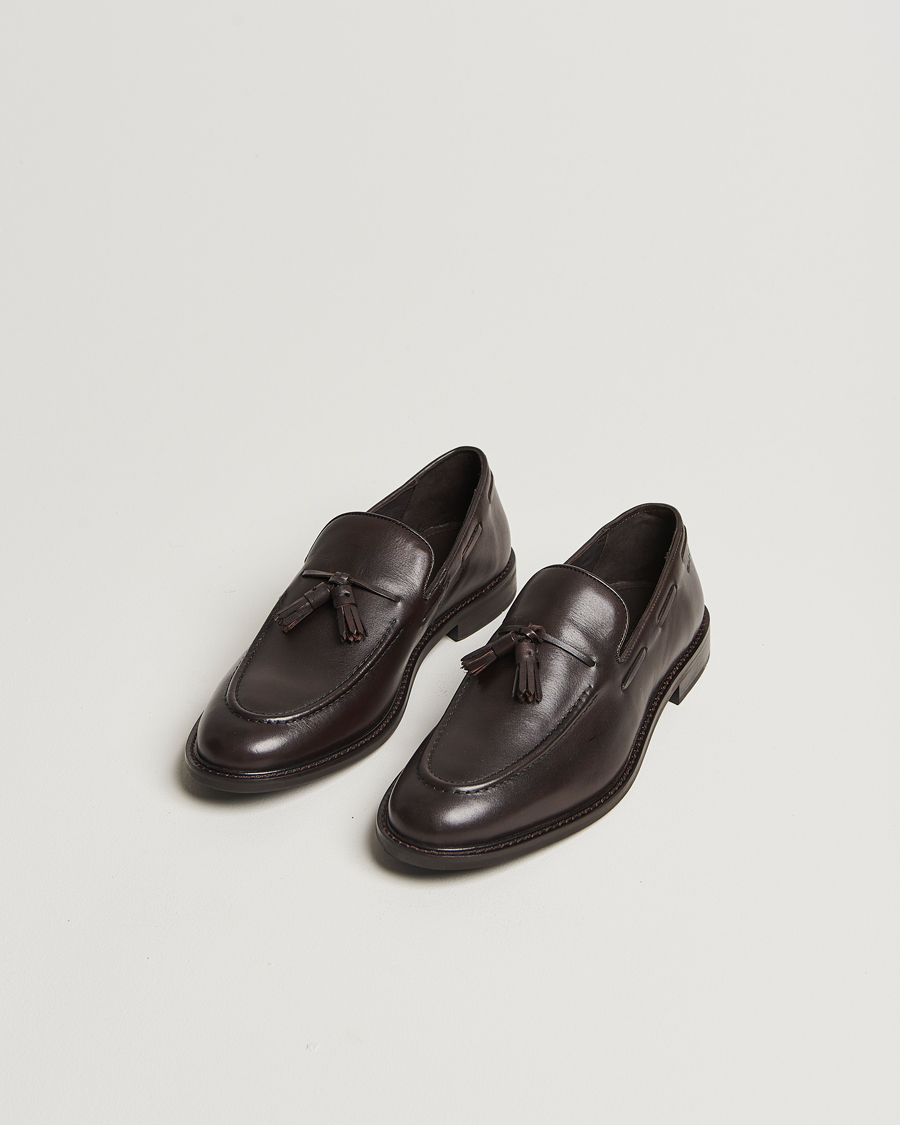 Uomini | Mocassini | GANT | Lozham Leather Tassle Loafer Dark Brown