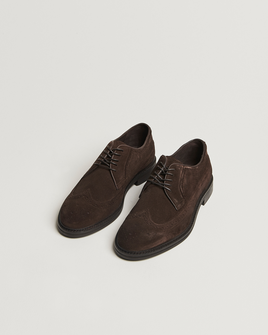 Uomini | GANT | GANT | Bidford Suede Brogues Ebony Brown