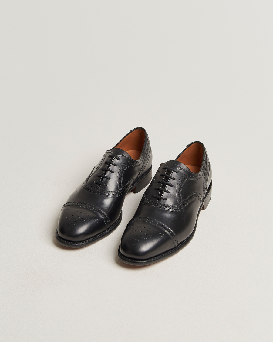 Uomini | Sanders | Sanders | Moorgate Calf Semi Brogue Oxford Black