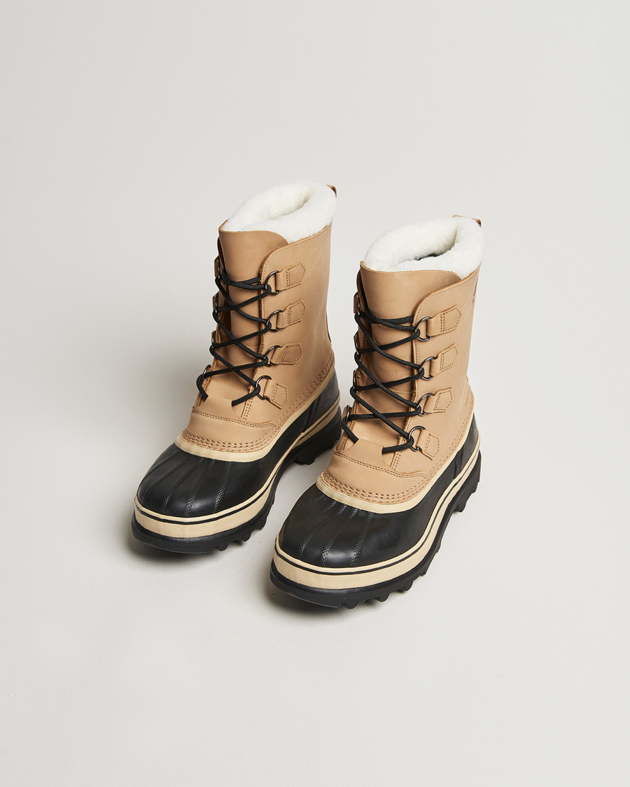 Uomini | Scarpe scamosciate | Sorel | Caribou WP Felt Lined Leather Boots Buff