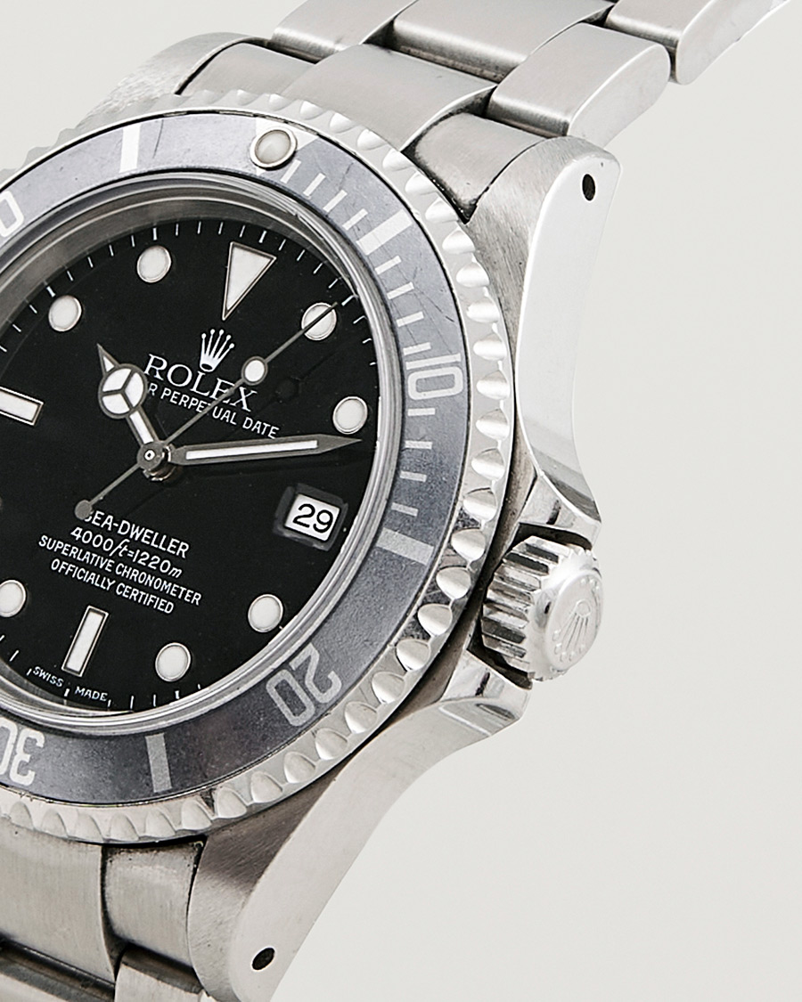 Uomini | Rolex Pre-Owned Sea Dweller 16600 Oyster Perpetual Steel Black Silver | Rolex Pre-Owned | Sea Dweller 16600 Oyster Perpetual Steel Black Silver