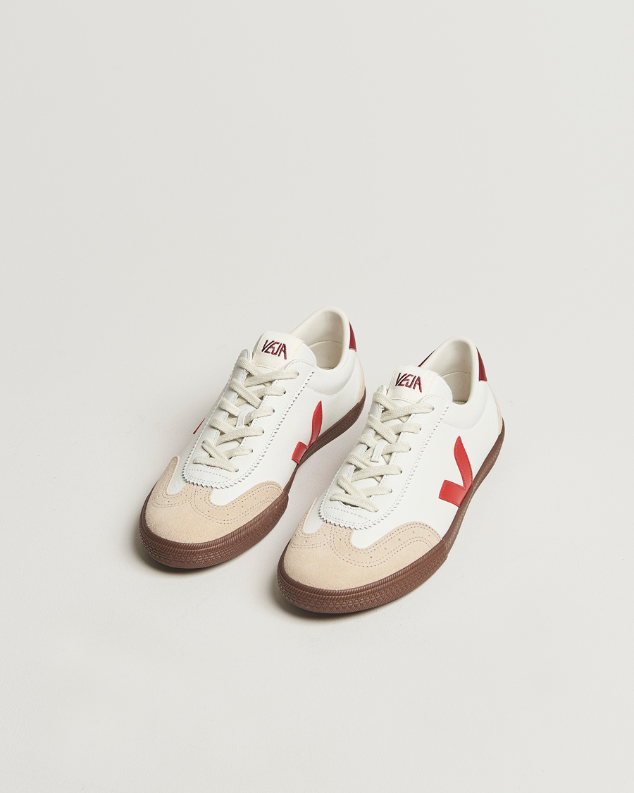 Uomini |  | Veja | Volley Leather Sneaker White Pektin Bark