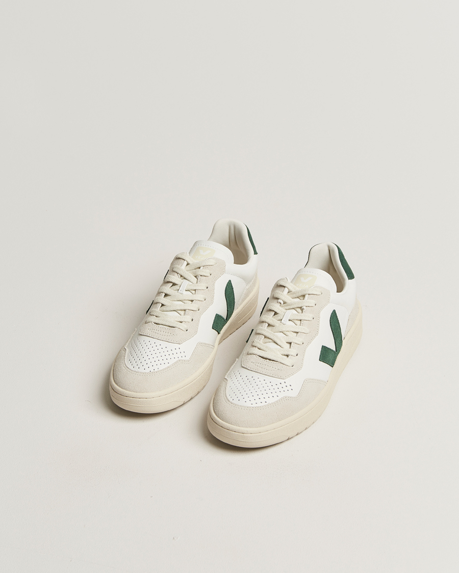 Uomini | Reparti | Veja | V-90 Leather Sneaker Extra White/Cyprys