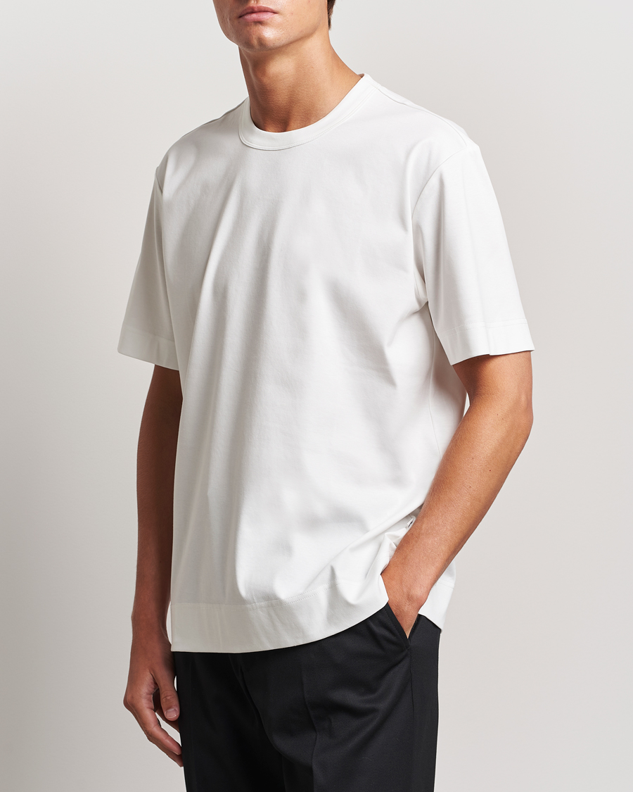 Uomini | Magliette bianche | NN07 | Pedro Mercerized Crew Neck T-Shirt Cream