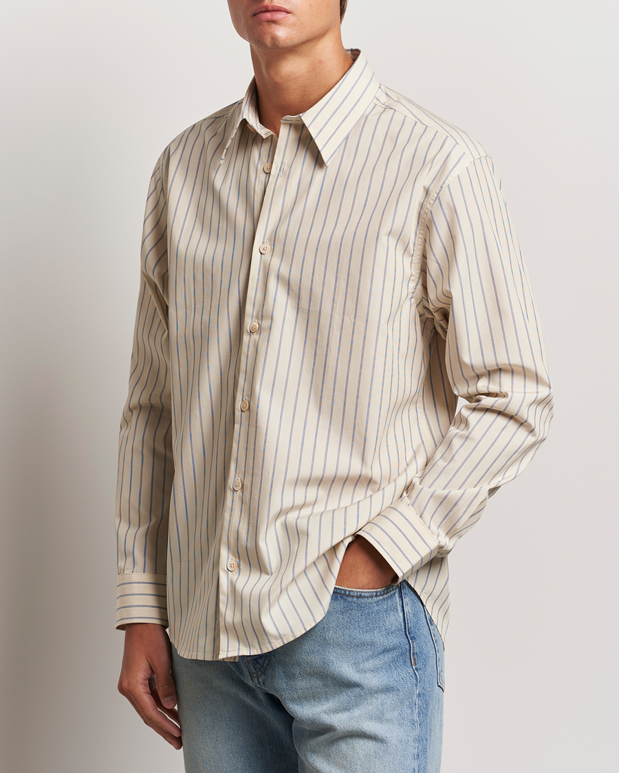 Uomini | Casual | NN07 | Quinsy Striped Shirt Khaki