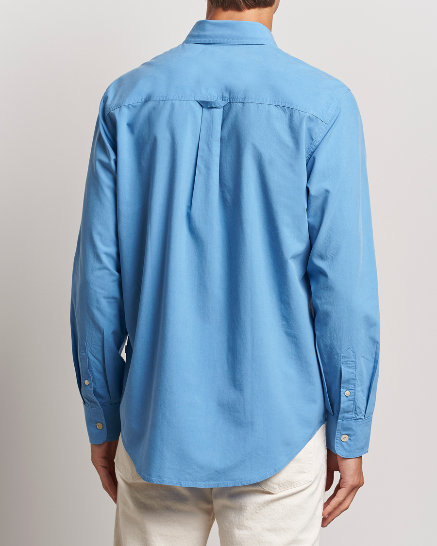 Uomini | Camicie | NN07 | Colby Lyocell/Cotton Button Down Shirt Blue Jasper