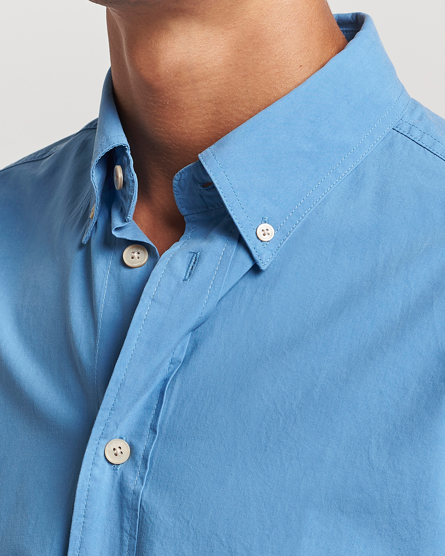 Uomini | Camicie | NN07 | Colby Lyocell/Cotton Button Down Shirt Blue Jasper