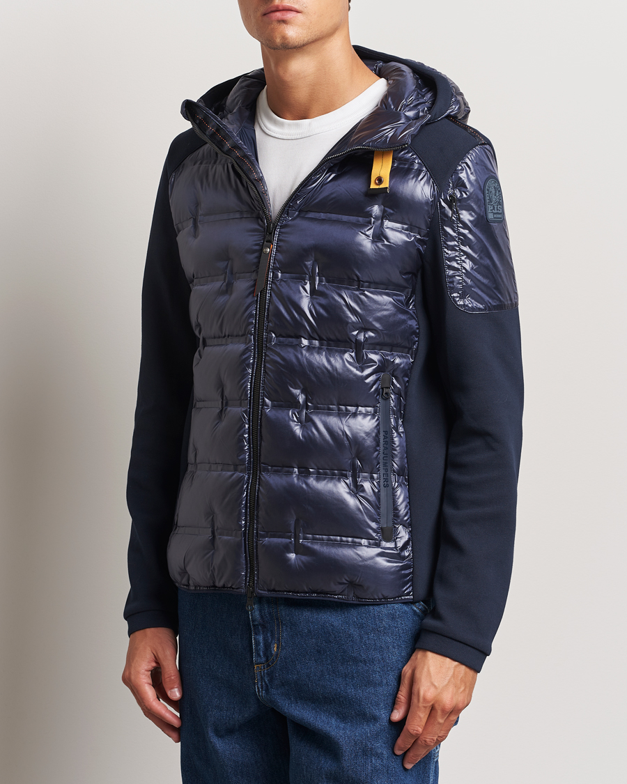 Uomini |  | Parajumpers | Gyles Piquet Puffer Hybrid Jacket Blue Navy