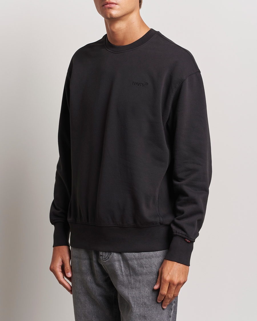 Uomini | Felpe | Levi\'s | Garment Dyed Authentic Crew Neck Sweatshirt Black