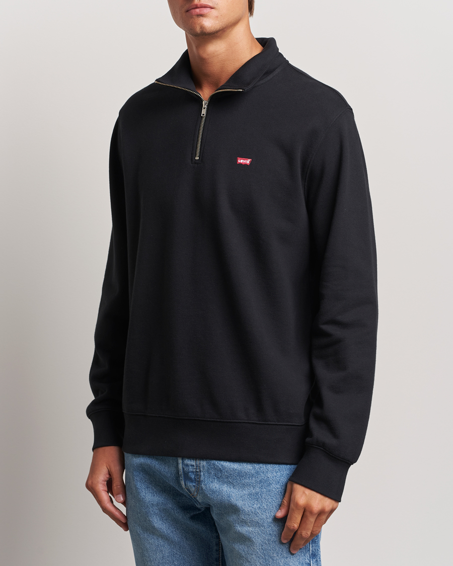 Uomini | American Heritage | Levi\'s | Original Half Zip Sweater Mineral Black