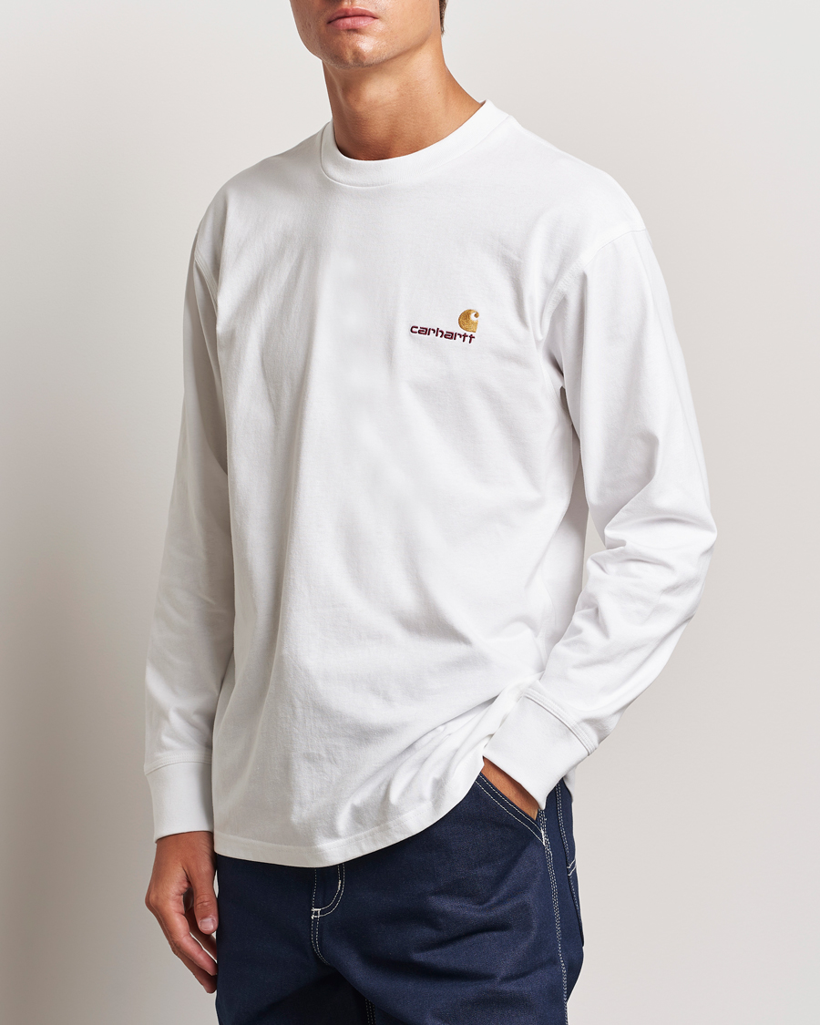 Uomini | American Heritage | Carhartt WIP | American Script Long Sleeve T-Shirt White