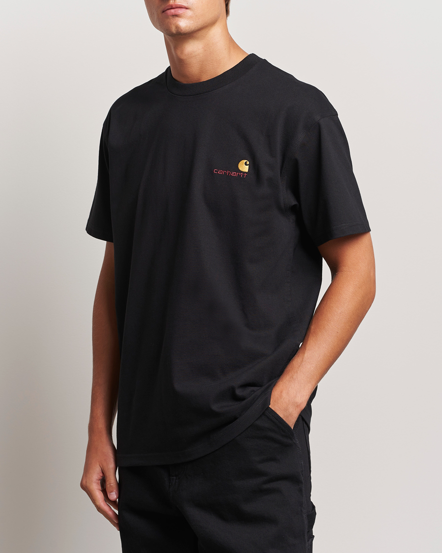 Uomini | American Heritage | Carhartt WIP | American Script Short Sleeve T-Shirt Black