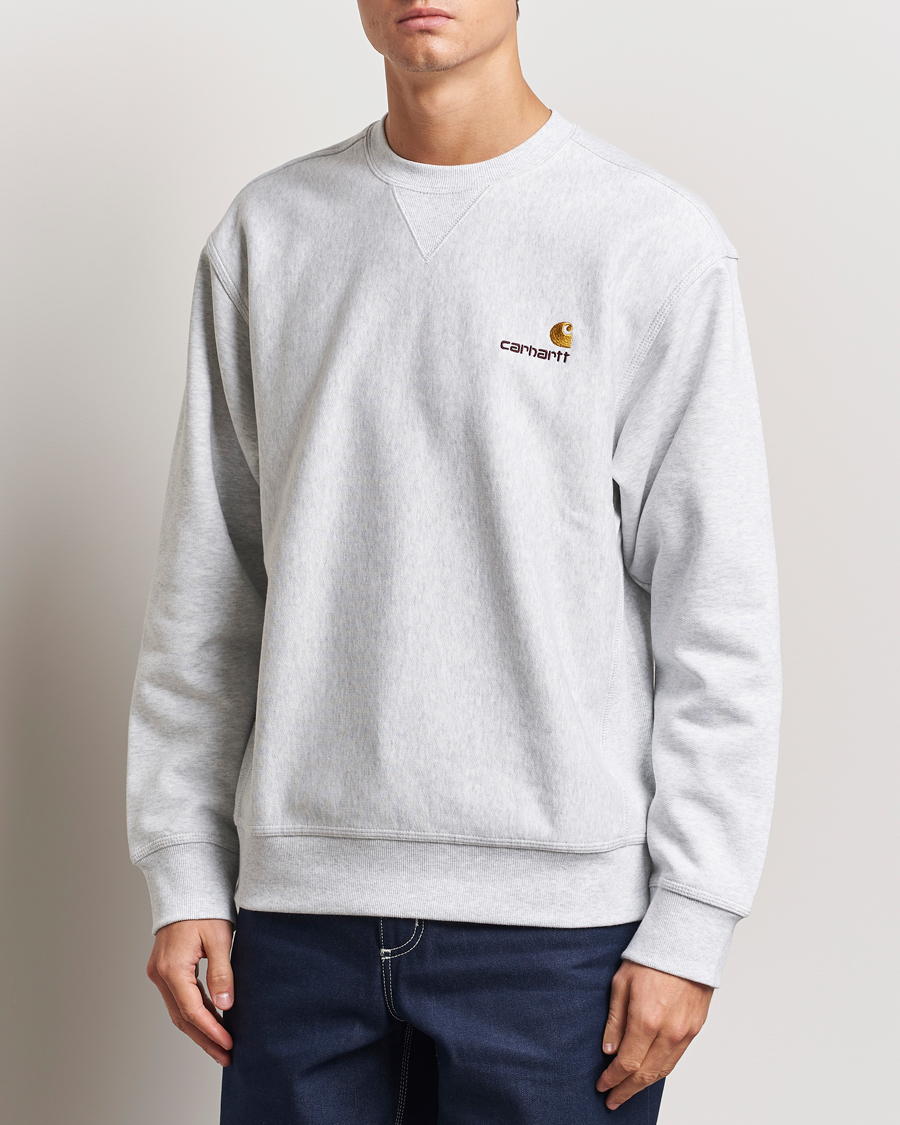 Uomini |  | Carhartt WIP | American Script Sweatshirt Ash Heather