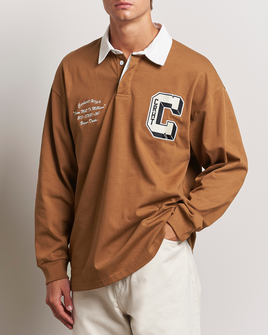 Uomini | Camicie da rugby | Carhartt WIP | Brown Ducks Rugby Shirt Hamilton Brown