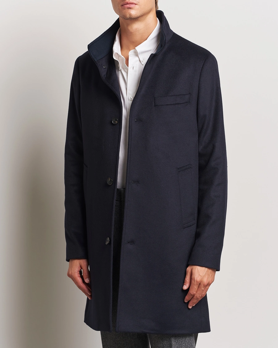 Uomini | Cappotti | J.Lindeberg | Jesse Melton Cashmere Coat Navy