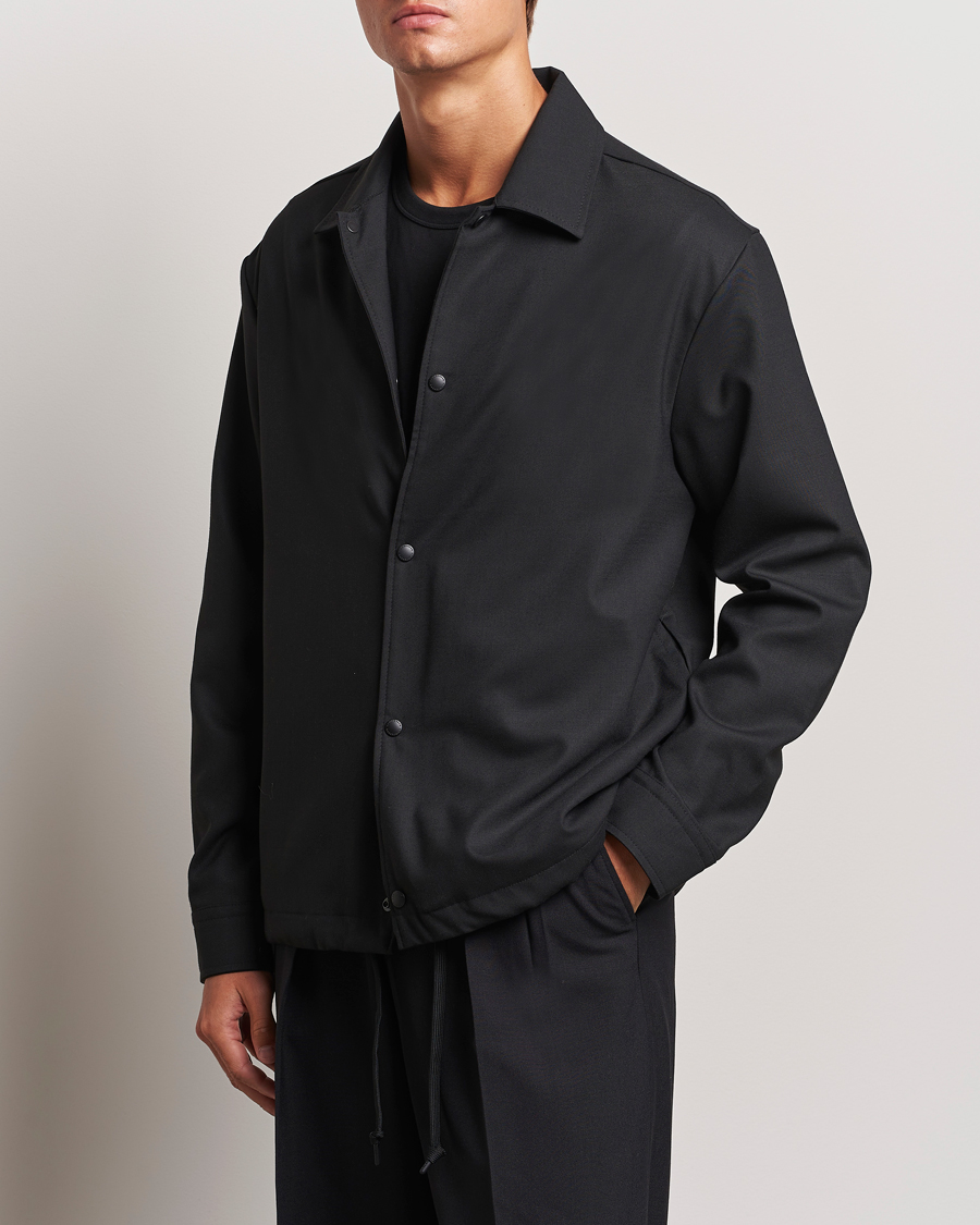 Uomini | Overshirts | J.Lindeberg | Celian Coach Overshirt Black