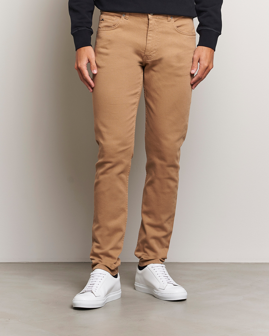 Uomini | Reparti | J.Lindeberg | Jay Solid Twill Stretch Jeans Tiger Brown