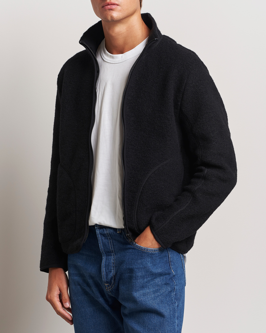 Uomini | Maglioni in pile | J.Lindeberg | Dustin Wool Fleece Jacket Black