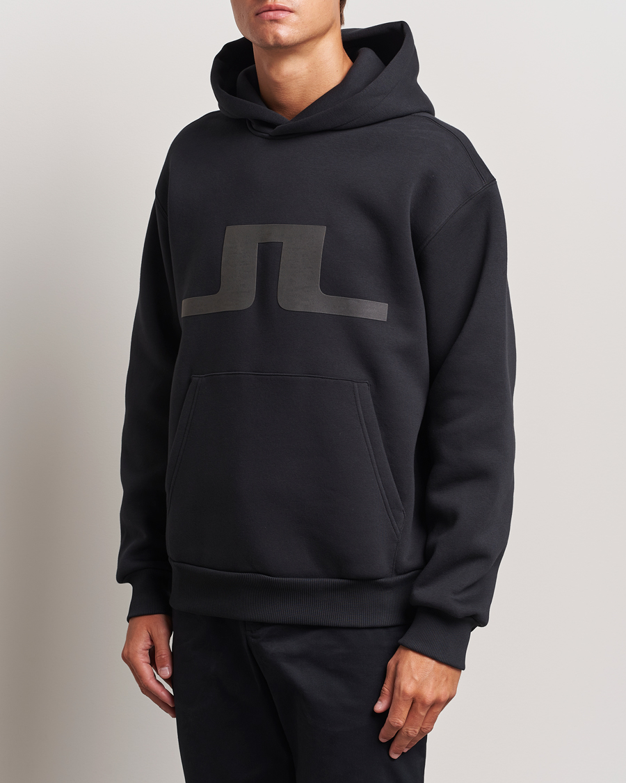 Uomini |  | J.Lindeberg | Karson Graphic Hoodie Black