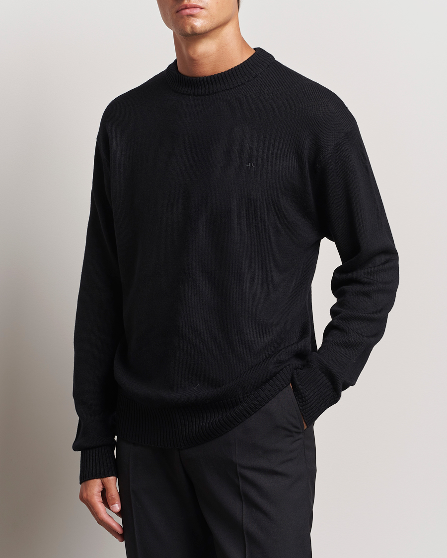 Uomini |  | J.Lindeberg | Kino Merino Crew Neck Black