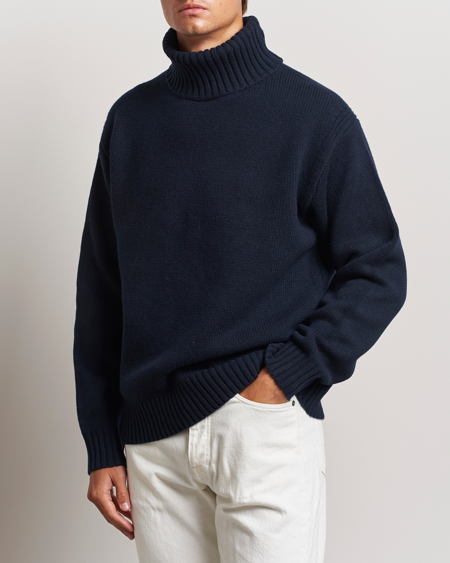 Uomini | Business & Beyond | J.Lindeberg | Todd Heavy Knit Turtleneck Navy