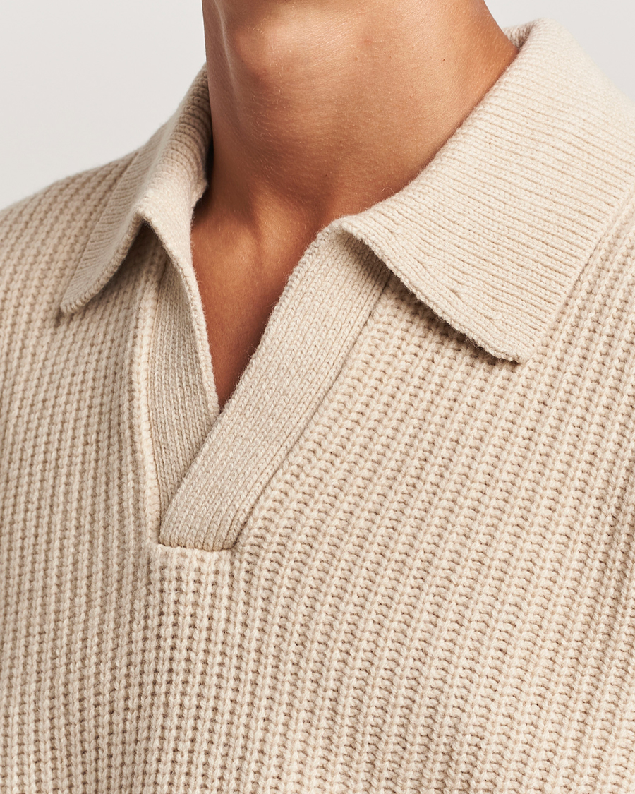 Uomini | Maglieria | J.Lindeberg | Jethro Heavy Polo Knit Moonbeam