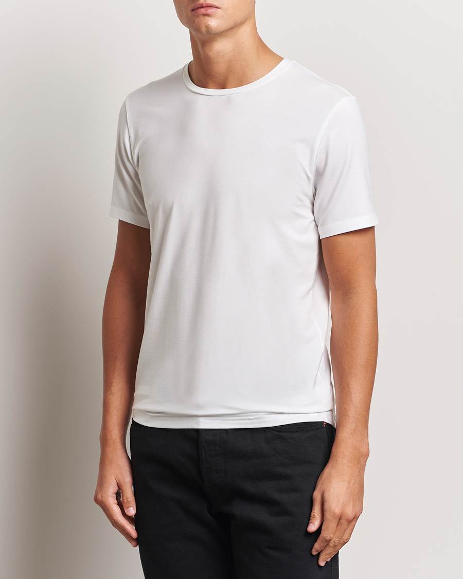 Uomini | T-shirt | Bread & Boxers | Tencel Crew Neck T-Shirt White