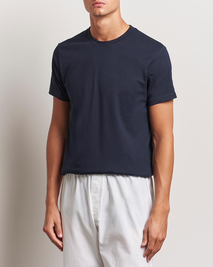 Uomini | Bread & Boxers | Bread & Boxers | Crew Neck Regular T-Shirt Dark Navy