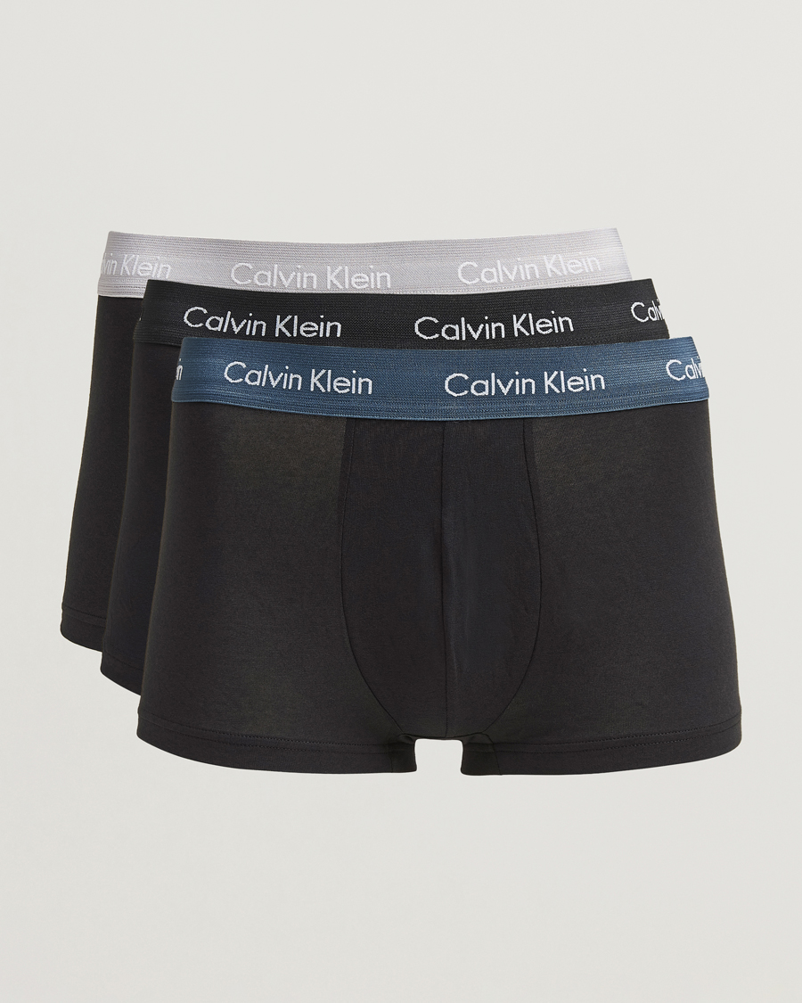 Uomini | Biancheria intima | Calvin Klein | Cotton Stretch 3-Pack Low Rise Trunk Black