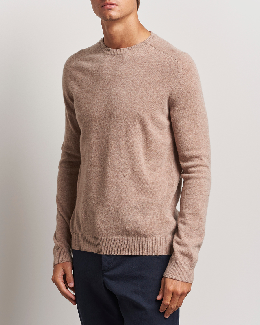 Uomini | Abbigliamento | KnowledgeCotton Apparel | Lambswool Roundneck Beige