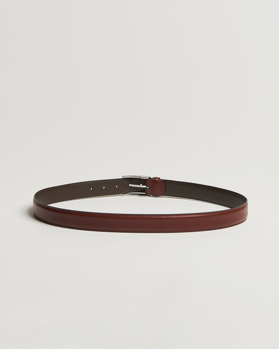 Uomini | Cinture | Anderson\'s | Leather Suit Belt 3 cm Brown