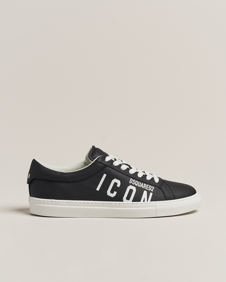 Uomini | Dsquared2 Icon Leather Sneaker Black | Dsquared2 | Icon Leather Sneaker Black
