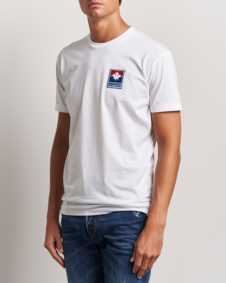 Uomini | Magliette bianche | Dsquared2 | Cool Fit Leaf T-Shirt White