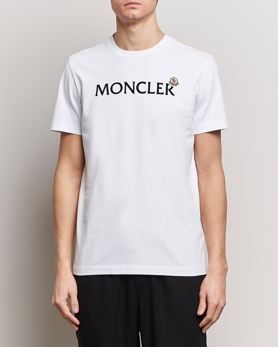 Uomini | Camicie a maniche corte | Moncler | Lettering Logo T-Shirt White