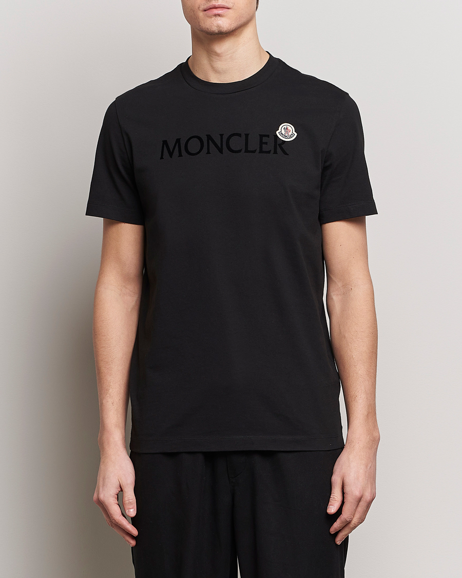 Uomini | T-shirt | Moncler | Lettering Logo T-Shirt Black