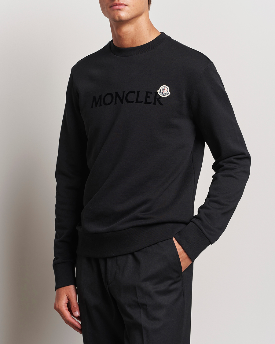 Uomini | Maglieria | Moncler | Lettering Logo Sweatshirt Black