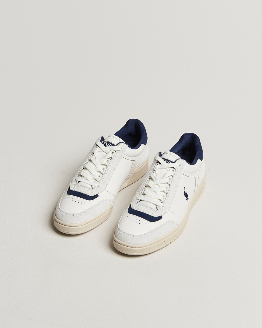 Uomini |  | Polo Ralph Lauren | Polo Court Sneaker Deckwash White/Navy