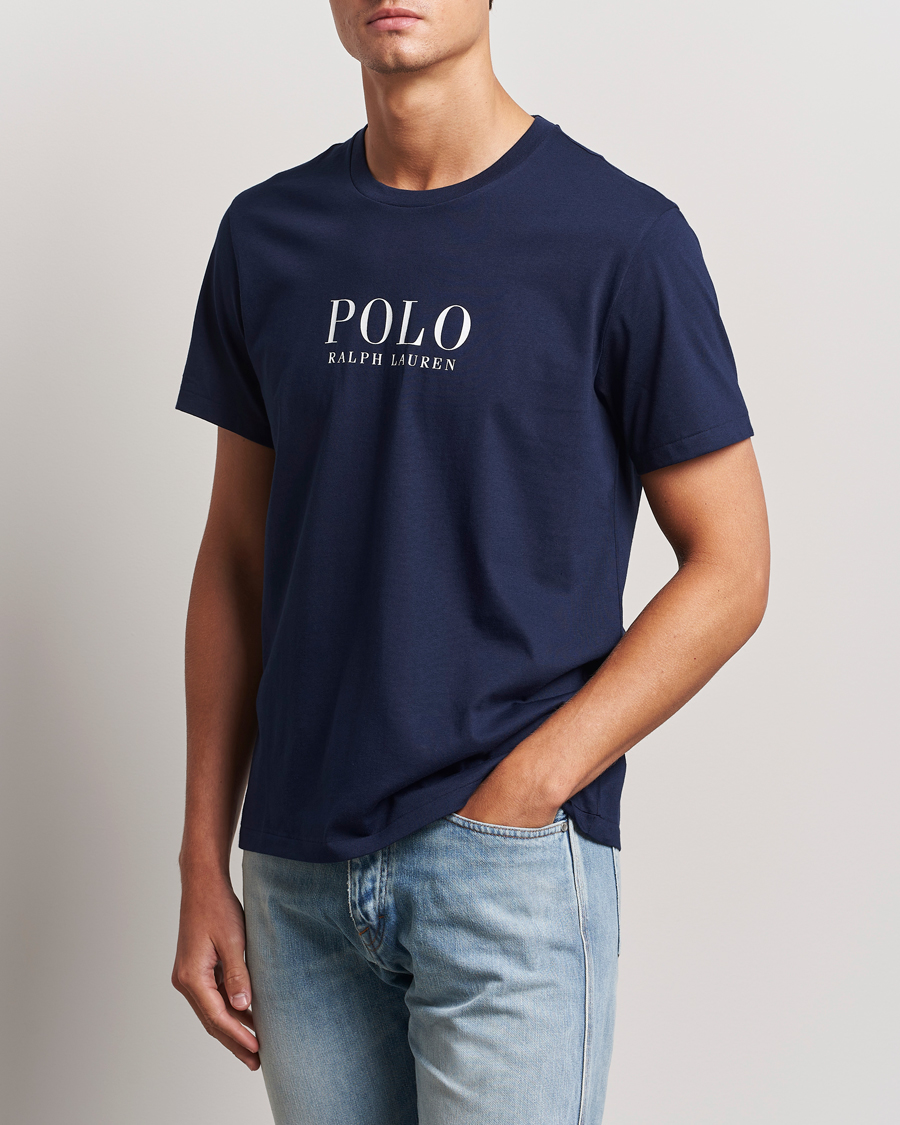 Uomini | T-shirt | Polo Ralph Lauren | Logo Cotton Jersey Sleep T-Shirt Cruise Navy