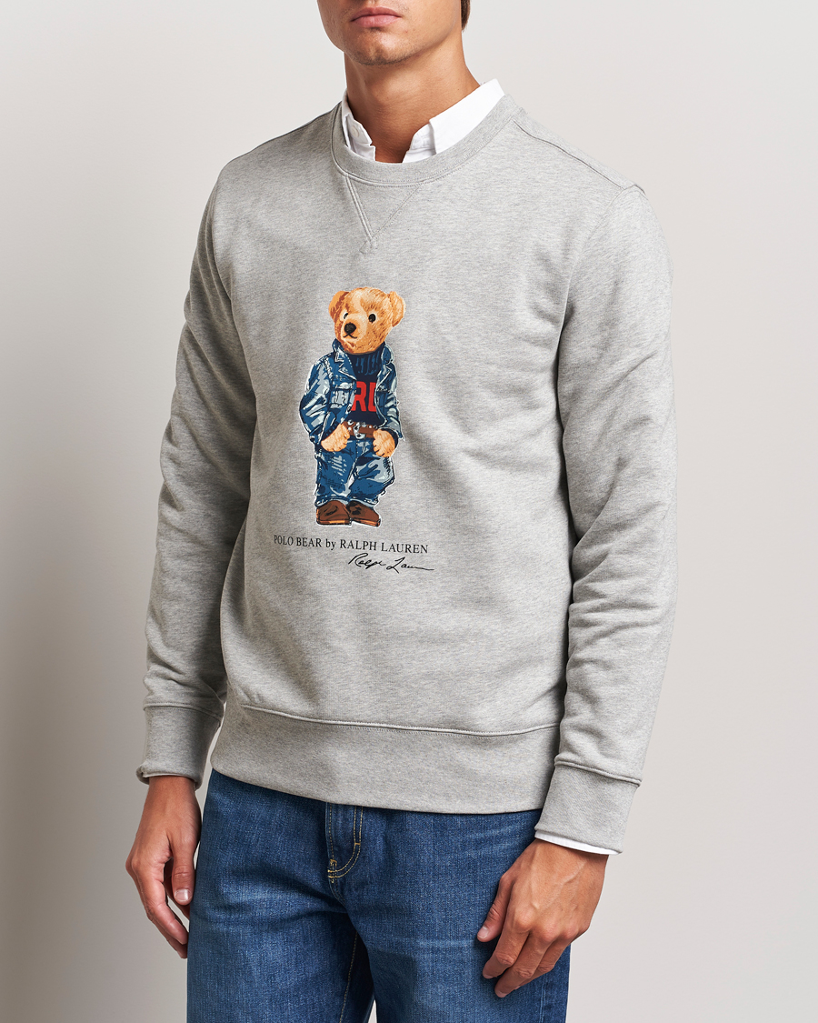 Uomini |  | Polo Ralph Lauren | Crew Neck Sweatshirt Andover Heather Denim Bear