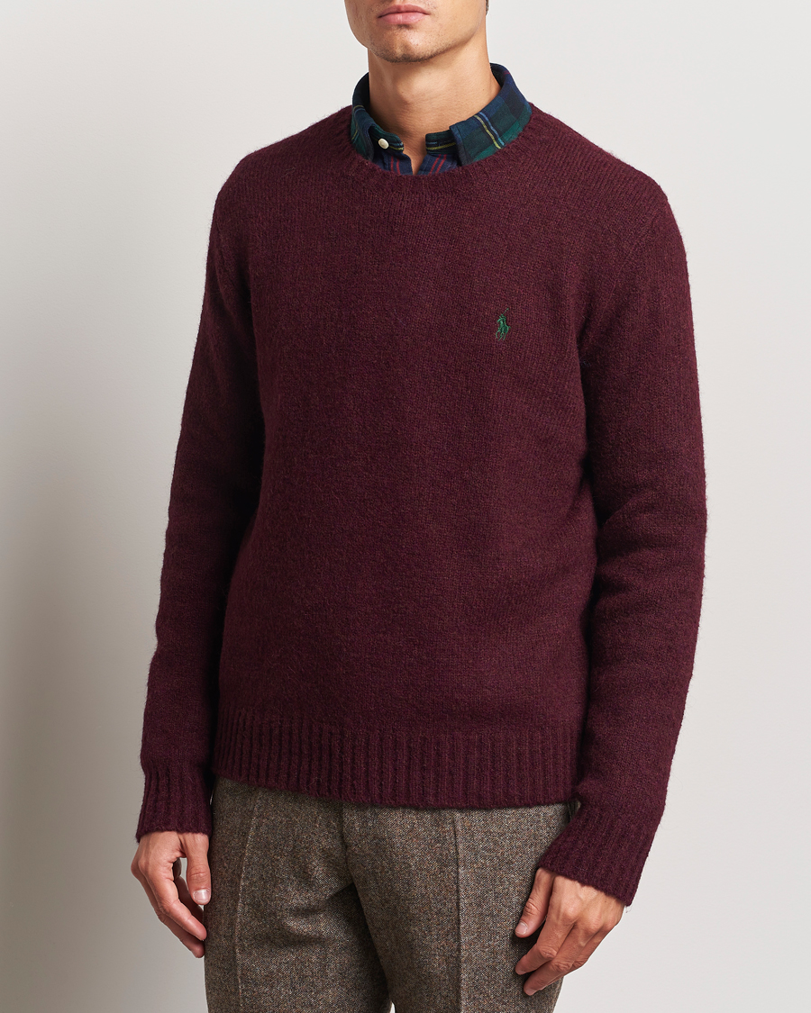 Uomini |  | Polo Ralph Lauren | Alpaca Crew Neck Sweater Aged Wine Heather