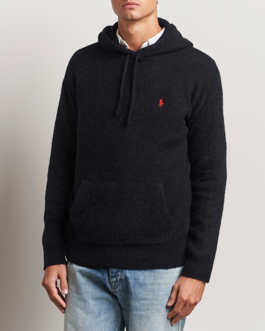 Uomini |  | Polo Ralph Lauren | Alpaca Hoodie Polo Black