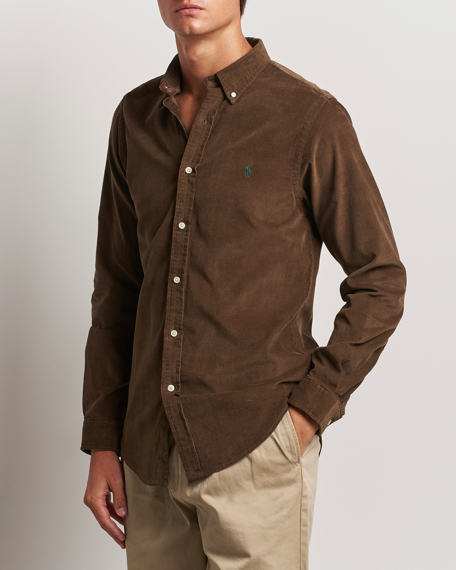 Uomini |  | Polo Ralph Lauren | Slim Fit Corduroy Shirt Chocolate Mousse