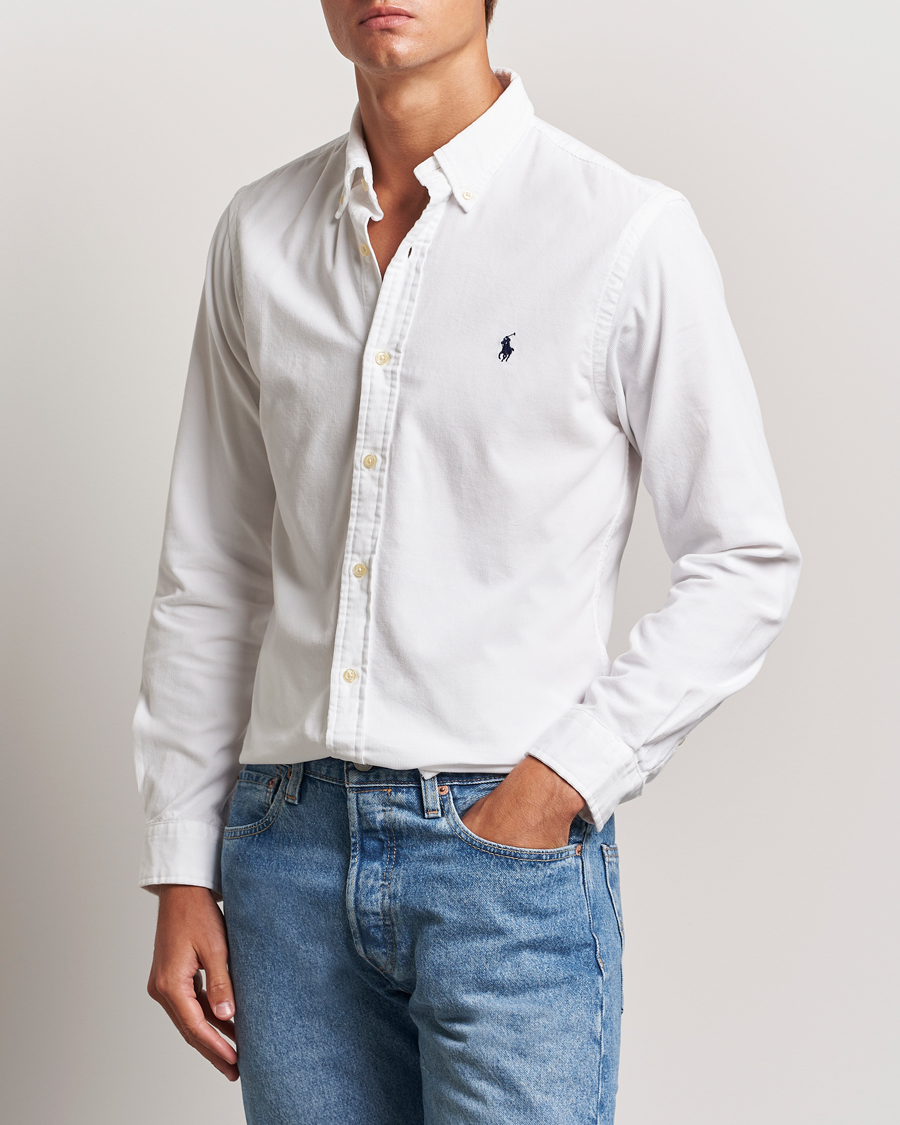 Uomini | Camicie | Polo Ralph Lauren | Slim Fit Corduroy Shirt White